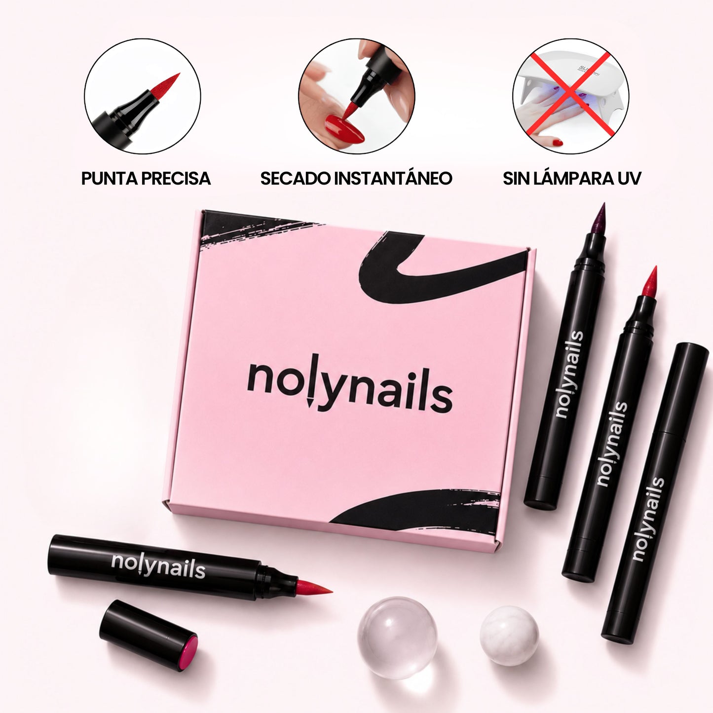 5 marker polishes without UV lamp | Nolynails™